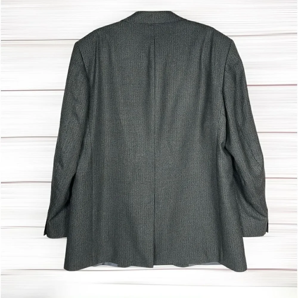 Oscar De La Renta Single Breasted Sport Coat Blazer 46L